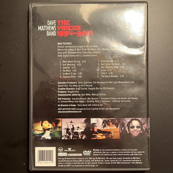 Dave Matthews Band DVD / Thé videos 1994-2001 - Picture 2 of 5